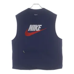 SUPREME (シュプリーム) 18AW ×NIKE Reversible Nylon Sherpa Vest ナイキ リバーシブル ナイロン ボア フリースベスト ネイビー