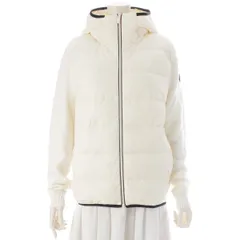 モンクレール 24年 ナイロン コットン CARDIGAN ニット パーカー 切替 ダウンジャケット アウター K20919B00007M1367 ホワイト S【中古】のサムネイル