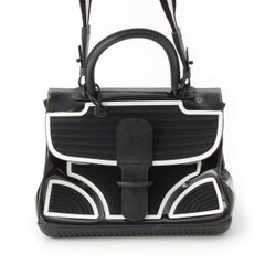 2回使用]SS（かっちりバッグプティ）カーフレザー×紅籐 BLACKエバゴス 