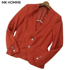 MK HOMME ミッシェルクラン オム 通年 背抜き★ 2B スリム アンコン テーラード ジャケット ブレザー Sz.44　メンズ