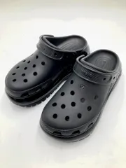 crocs クロックス Mega Crush Clog メガクラッシュ 厚底 クロッグ サンダル sizeW8/黒 ■■◎レディース