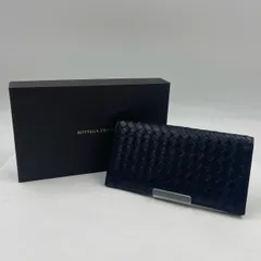 BOTTEGAVENETA  ボッテガヴェネタ 札入れ イントレチャート長財布 メンズ ブラック 中古