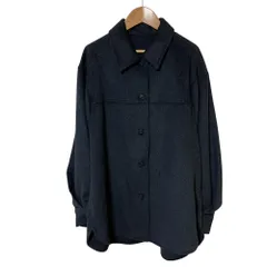 美品 green label relaxing グリーンレーベルリラクシング ユナイテッドアローズ シャギーシャツジャケット ブラック レディース 古着 中古 USED