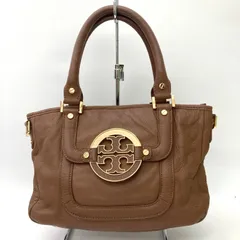 【TORY BURCH】トリーバーチ アマンダ 2way 紐なし サッチェルバッグ ブラウン ★