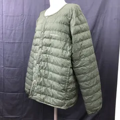 ▲【値下げ交渉可能】mont-bell モンベル スペリオダウン ラウンドネックジャケット XLサイズ カーキ 1101666 ブルゾン メンズ