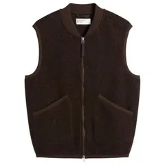 ユニバーサルワークス メンズ トップス ベスト ウール コート フリース Universal Works Presented by END Wool Fleece Zip Waistcoat Brown ブラウン