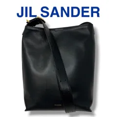 ジルサンダー ショルダーバッグ カンノーロ トートバッグ 黒 ブラック レザー JIL SANDER ユニセックス ブランド 美品 ゴールド金具 外ポケット：なし カバン メンズ レディース 男女兼用 イタリア製 AB/やや使用感があるが綺麗な中古品のサムネイル