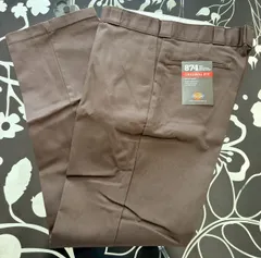 【新品・タグ付】Dickies 874 ワークパンツ W36×L34  ダークブラウン【訳あり特価】