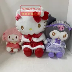 08w16435 ハローキティ ガーリーケープ ぬいぐるみ インテリア レッド マイメロディ クロミ  ぬいぐるみ  【中古品】