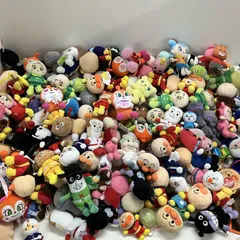 ◆アンパンマン 約170点 まとめ商品 ぷりちぃビーンズ ぬいぐるみ 雑貨 など ムクちゃん ナガネギマン ロボリィ しらたまさん など 現状品