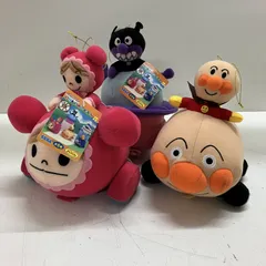 ◆アンパンマン 3点 まとめ商品 のりものぬいぐるみ Ver.2 バイキンマン あかちゃんマン 現状品