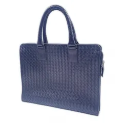 BOTTEGAVENETA  ボッテガヴェネタ イントレチャート レザービジネスバッグ メンズ レザー ブラック 中古のサムネイル