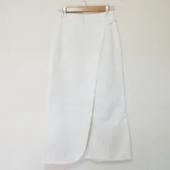 美品 24SS IENA イエナ ロング ヘビーコットンリネンスカート 24060900217020 34 ホワイト レディース 古着 中古 USED