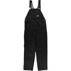 古着 オシュコシュ Osh kosh 先染め ブラック デニムオーバーオール メンズw34相当/eaa628645