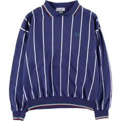 古着 90年代 フレッドペリー FRED PERRY SPORTSWEAR ストライプ柄 ヘリンボーン バックプリント スウェットシャツ トレーナー/eaa628696