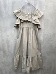 新品 LACE LADIES レースレディース ボレロ付き フリルカラー ハイウエスト ティアード ロング ワンピース フェミニン 上品sizeF/グレー ■◆ レディース
