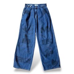 超希少】Galliano 新聞プリント ストレートデニム 30 - メルカリ