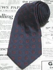 アクアスキュータム Aquascutum 美品 未使用品 微光沢 ネクタイ 日本製 シルク100% パターン柄 ミックス L-005478 ゆうパケット