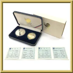 【未使用】保管品 1988年 韓国 ソウルオリンピック 記念硬貨 10000ウォン 33.62g/5000ウォン 16.81g SILVER シルバー 925 銀製 外国硬貨 外国コイン 銀貨 コインケース/栞/ケース/外箱付のサムネイル
