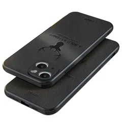 【数量限定】スマホケース 対応 iPhone 14 ケース 6.1 耐衝撃 薄型 レンズ保護 コンパクト PC素材 背面 高級なPUレザー ハードカバー マット加工 指紋防止 カメラ保護 アイフォン 14 用 携帯カバー (iPhone14 6.1 ブラ
