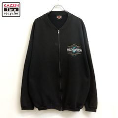 90s USA製 vintage HARLEY DAVIDSON フルジップ モーターサイクル スウェット トレーナー メンズ 表記XXLサイズ