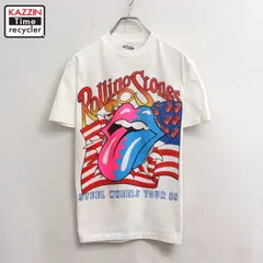 80s USA製 vintage ローリングストーンズ The Rolling Stones Hanes バンドＴシャツ メンズ 表記Mサイズ