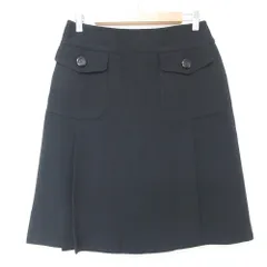 良品 Max Mara マックスマーラ ウールブレンド ミニスカート 42 ブラック レディース 古着 中古 USEDのサムネイル