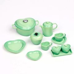ミニチュア 1/6 ハート食器 コレクション 11点セット[ライトブルー 