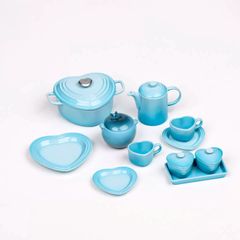 ミニチュア 1/6 ハート食器 コレクション 11点セット[ライトブルー 