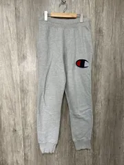 Champion チャンピオン ビッグロゴ ワッペン スウェット パンツ sizeL/グレー ■■ レディース