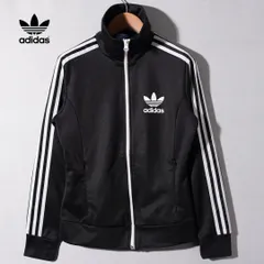 極美品 アディダス オリジナルス adidas ORIGINALS 花柄 トラックジャケット ヨーロッパTT M ブラック ホワイト Europe TT ストリート ロゴ刺繍 ジャージ スポーツミックス 古着 D425