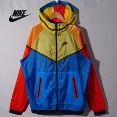 ナイキ NIKE  ウインドランナー ナイロンジャケット L レッド ブルー イエロー 薄手 90s 風 ラグラン ウインドブレーカー ストリート Y2K 古着