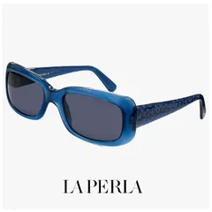 【未使用品】 La Perla ラペルラ サングラス spe017-t31 スクエア 型 レディース メンズ ユニセックスモデル フレーム イタリア製 クリアブルー カラーのサムネイル