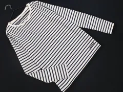 mont-bell モンベル 1114544 ボーダー ロゴ 長袖 Tシャツ sizeM/白ｘ紺 ■◇ レディース