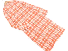 DRESSTERIOR ドレステリア チェック タイト ニット ワンピース 白ｘオレンジ ■◇ レディースのサムネイル