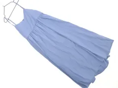 ehka sopo SM2 エヘカソポ サマンサモスモス リボン ロング ジャンパー スカート sizeF/水色 ■◇ レディース