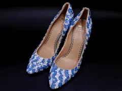 MOSCHINO モスキーノ 花 スパンコール ハイヒール パンプス size35（22.0cm）/白ｘ青 ■◇ レディースのサムネイル