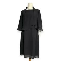 【未使用・タグ付き】東京ソワール 大きいサイズ 15号 定価4.3万円 美シルエット ウォッシャブル 喪服 礼服 ブラックフォーマル 前開きワンピース 冠婚葬祭