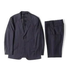 Paul Smith ポールスミス ネイビー 紺 サイズ:M | Ermenegildo Zegna ストライプ セットアップ スーツ | COLLECTION | 日本製 ブランド【メンズ】【中古】