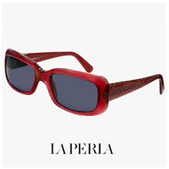 【未使用品】 La Perla ラペルラ サングラス spe017-v64 スクエア 型 レディース メンズ ユニセックスモデル フレーム イタリア製 クリアワインレッド カラーのサムネイル