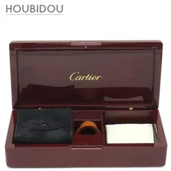 カルティエ Cartier 小物 時計ケース ジュエリーケース ウッド ブラウン ゴールド金具 ルーペ付き 茶 ウッド ウォッチ BOX 木箱  【箱】【中古】のサムネイル