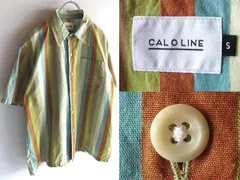 CAL O LINE キャルオーライン STRIPE ALOHA SHIRTS コットン 半袖 ボックスシルエット マルチストライプ 開襟シャツ アロハシャツ S 日本製のサムネイル
