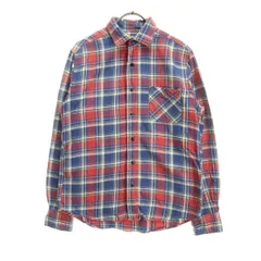 green label relaxing グリーンレーベルリラクシング コットン チェック柄 マルチカラー 長袖 シャツ M レッド系 ユナイテッドアローズ メンズ 古着