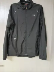 PUMA プーマ ブラック ウィンドブレーカー ジャケット