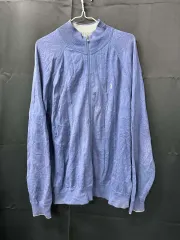 ポロ ラルフローレン ブルー ニット ジップアップ