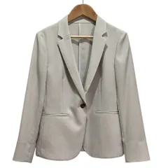 23区 NIJYUSANKU 1B テーラードジャケット 32 ライトグレー  レディース 古着 中古 USED