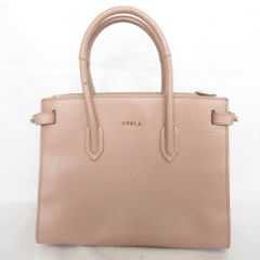 FURLA バッグ ハンドバッグ アフロディーテ レザー ベージュ - メルカリ