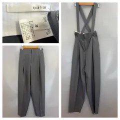 qualite ハイウエストサスペンダーパンツ size 38 カラー グレー 素材 ポリエステル100％ 洗濯可のサムネイル