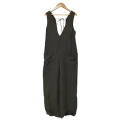 美品 23SS SLOBE IENA スローブ イエナ Vネック サロペット 23-030-912-4170 サイズ36 グレーカーキ レディース 古着 中古 USED