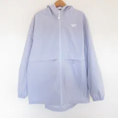 美品 24SS REEBOK リーボック ロゴプリント ジップアップ パーカー フーディー ブルゾン LL ライトパープル レディース 古着 中古 USED